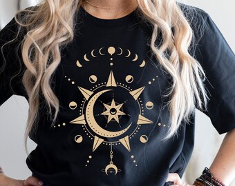 Mystical Moon Shirt, Tarot Shirt, Witchy Shirt, Alt Shirt, Dark Academia Shirt, Indie Clothes, Mystical, Witchy TShirt, Witchy Tee