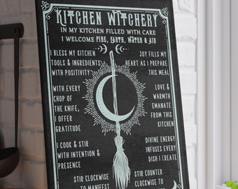 Kitchen Witchery Rituals Glass Cutting Board Kitchen Witch Chopping Board Witchy Gifts Wiccan Gifts Kitchen Accessories Witch Home Decor
