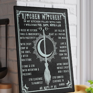 Kitchen Witchery Rituals Glass Cutting Board Kitchen Witch Chopping Board Witchy Gifts Wiccan Gifts Kitchen Accessories Witch Home Decor