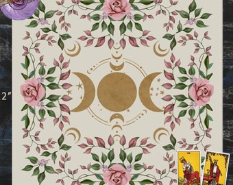 Moon Altar Cloth Cottagecore Alter Cloth Tarot Cloth Tarot Cloth For Spread Tarot Reading Cloth Tarot Mat Altar Decor Witch Altar Cloth