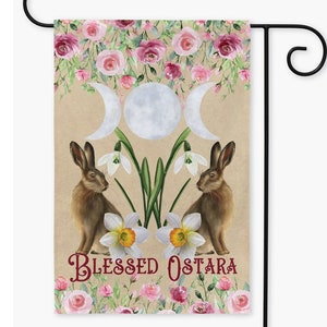 Ostara Garden Flag Ostara Decor Ostara Altar Decor Wiccan Decor Witchy Decor Pagan Decor Alter Decor Cottage Witch Green Witch Decor