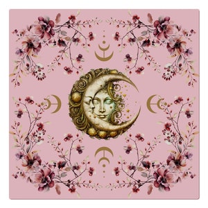 Mystical Moon Altar Cloth Alter Cloth Tarot Cloth Tarot Cloth For Spread Tarot Reading Cloth Tarot Mat Altar Decor Witchy Witch Altar Cloth