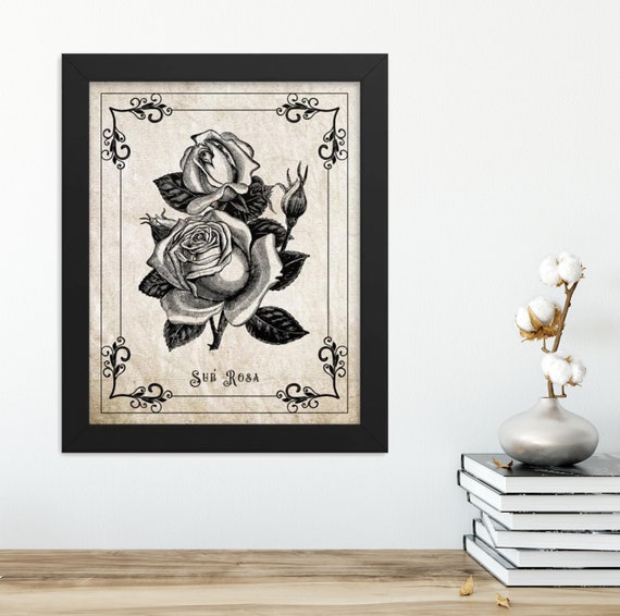 Sub Rosa Dark Academia Poster Dark Academia Light Academia Dark Academia Decor Dark Academia Room Decor Dark Academia Prints Aesthetic Decor