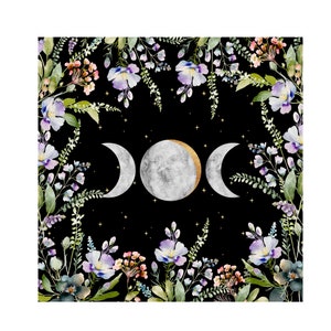 Triple Moon Altar Cloth Alter Cloth Tarot Cloth Tarot Cloth For Spread Tarot Reading Cloth Tarot Mat Altar Decor Witch Tapestry Wiccan Decor