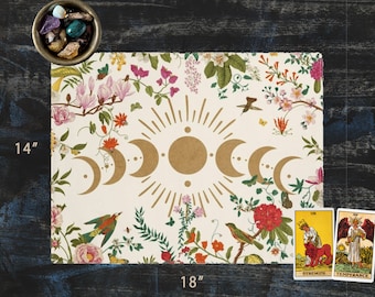 Moon Phase Altar Cloth Alter Cloth Altar Mat Wicca Altar Tarot Cloth Tarot Mat Altar Decor Tarot Cloth for Spread Witchy Cottage Core Decor