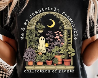 Plant Lover T-Shirt, Ghost Gardener Gothic Tee, Plant Lover Gift, Garden Witch, Green Witch Shirt, Mystical Shirt, Witchy Shirt
