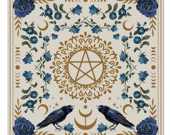 Altar Cloth Alter Cloth Altar Decor Tarot Cloth Tarot Spread Cloth Tarot Reading Cloth Tarot Mat Witchy Cottagecore Decor Witchy Gifts