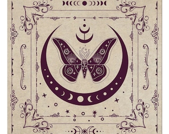 Butterfly Pastel Altar Cloth, Alter Cloth, Tarot Cloth, Tarot Cloth For Spread, Tarot Reading Cloth, Altar Decor, Witchy Decor, Ritual Cloth