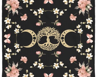 Triple Goddess Altar Cloth Triple Moon Alter Cloth Tarot Cloth Tarot Cloth For Spread Tarot Reading Cloth Witch Altar Witchy Cottagecore