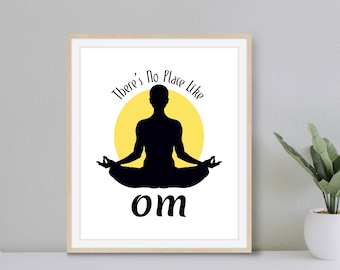 Meditation Wall Art, Digital Print OM Art, Printable Yoga Art, Inspirational Wall Art,  Fitness Art Print