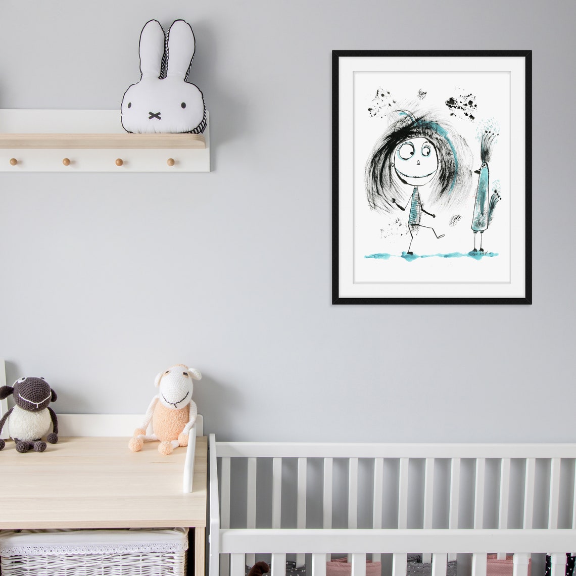 Quirky Girl and Bird Wall Art Digital Download Dance Art Etsy