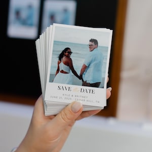 Save The Date Hochzeit Foto Magnete Retro Hochzeitseinladung QR Code Save the Date Karten Digitale Magnete Kühlschrank Geschenk für Paar Foto einladen