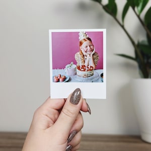 Retro Photo Prints Birthday Day Gift Idea Friends Photos Keepsake Cute Room Decor for Wall Customized Photos with Text Small Photo Printing