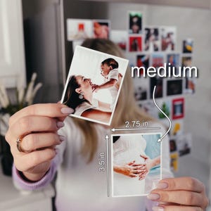 Photo Magnets, Custom Magnets Fridge, Print Photo, Photo Gift for Pet Lover, Personalized Small Photo Magnet, Custom Wallet Size Magnet image 3