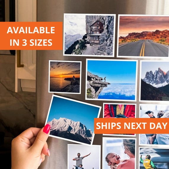 Photo Magnets Customized Magnets Fridge Photo Print Personalized Magnets Custom Print Gift For Mom Photo Printing Picture Magnets for Locker