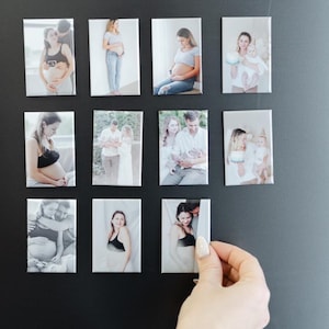 Babypartybevorzugungen Knopf-Magnete für Kühlschrank-Quadrat Pregance Geschenk für Großeltern und Familie Wohnkultur-Gebundene Magnete Mini-Geschenkidee
