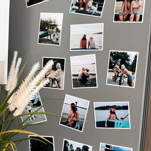 Fotomagneten koelkastfotoafdruk Gepersonaliseerde flexibele vierkante magneten Ref fotomagneten koelkastdecor voor thuis Gestanste magneet Fotokaart