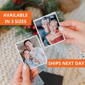 Magnets photo Cadeaux photo personnalisés pour couple Magnets personnalisés Cadeau de Noël unique Carte photo magnétique Save the Moment pour réfrigérateur
