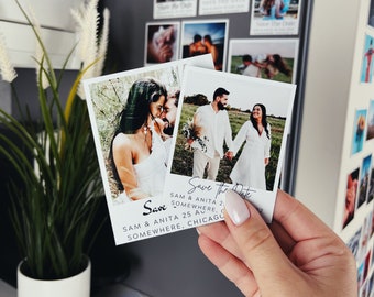 Modern Save the Date Magnets with a Touch of Elegance