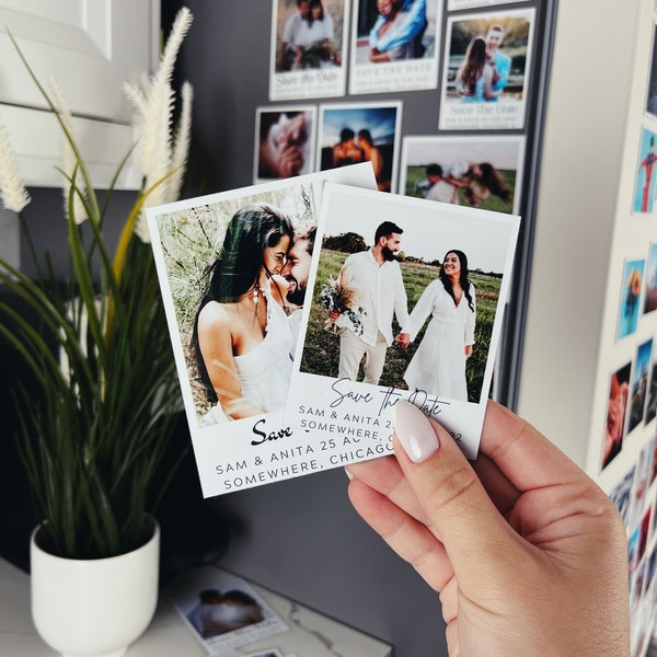 Modern Save the Date Magnets with a Touch of Elegance