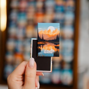 Aimants mats 50 US avec tableau magnétique, cadeau de l'Idaho, aimant photo, cadeau de remise des diplômes pour professeur de géographie, carte souvenir de voyage