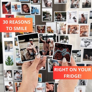 Fridge Magnet Set Personalized Photo Flexible Magnet Photography Gift for Him Unique Photo Printing Keepsake Birthday Magnetic Kitchen Decor