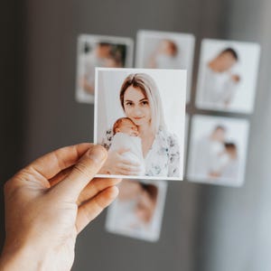 Photo Magnets Fridge Personalized Snap Magnets 2.5x2.5 Parents Gifts Modern Photo Wall Decor Small Picture Magnet for Locker Photo Keepsake