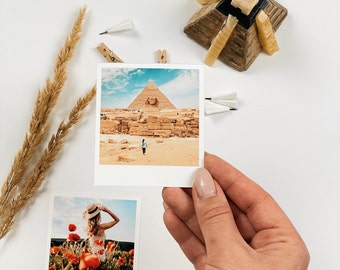Retro Photo Print for Dashboard, Vacation Photo Memory, Small Photo Printing