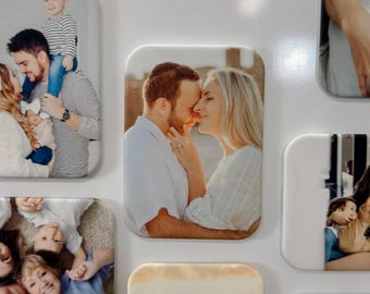 Rounded Corner Button Magnets, Soft Matte Magnets with Custom Photos 2.5 x 3.5 inch