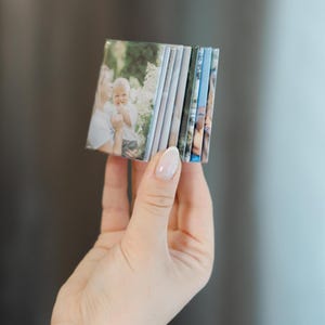 Button Magnets Personalized Photo Fridge Magnets Hardback Personalized Decor Square Picture Magnet Photo Keepsake 1st Birthday Gift Favor image 5