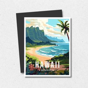 Aimant de l'état d'Hawaï, aimant photo magnétique paysage urbain, 50 états, cadeau de Noël unique, décoration de réfrigérateur, aimant d'aventure, ensemble de souvenirs