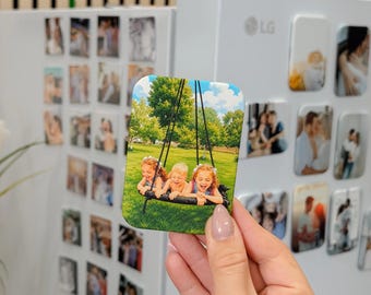 Custom Photo Button Magnets: Rounded Corners, Soft Matte Finish, 2.5 x 3.5 inch