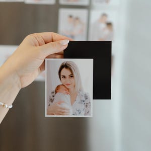 Imanes de fotos flexibles para mamá, impresión fotográfica única, decoración personalizada para nevera, imanes para lavavajillas, regalo de primer cumpleaños, billetera cuadrada, tarjeta magnética
