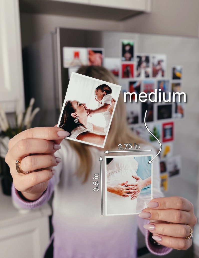 Custom photo magnets | Personalized fridge magnets with your own pictures - showcase your memories and add a personal touch to your kitchen decor. Perfect for gifting or creating a unique magnetic display.