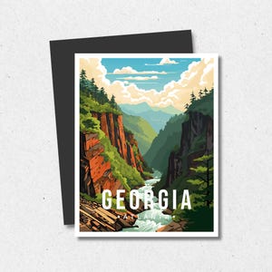 Georgië Staat Magneet 50 Staat Magnetische Stadsgezicht Foto Magneet Reisagent Cadeau Keuken Accessoires Avontuur Aandenken Kaart Souvenirset