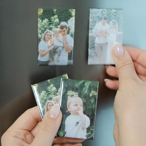 Button Magnets 2x2 Baby Photo Custom Print Personalized Locker Decor Gift for Dad and Mom Picture Magnet Square Strong Magnets Button Photos