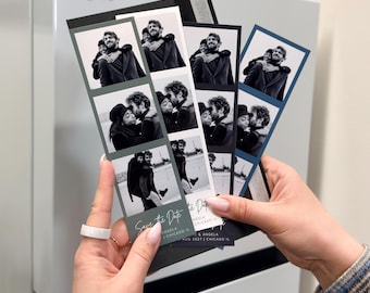 Photo Booth Strip Magnets, Wedding Save the Date Magnets, Personalized Photo Magnets, Couple Gift