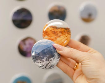 Button Magnets, Custom Photo Magnet, Square and Round Magnets, Photo Gift Ideas