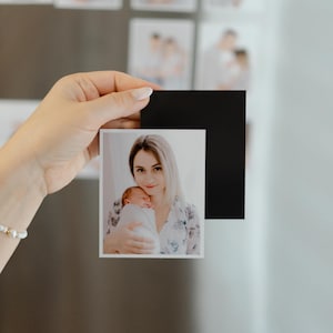 フォトマグネット フレキシブルママ ユニークな写真プリント 冷蔵庫用パーソナライズデコレーション 食器洗い機用マグネット 1歳の誕生日プレゼント スクエアウォレット マグネットカード