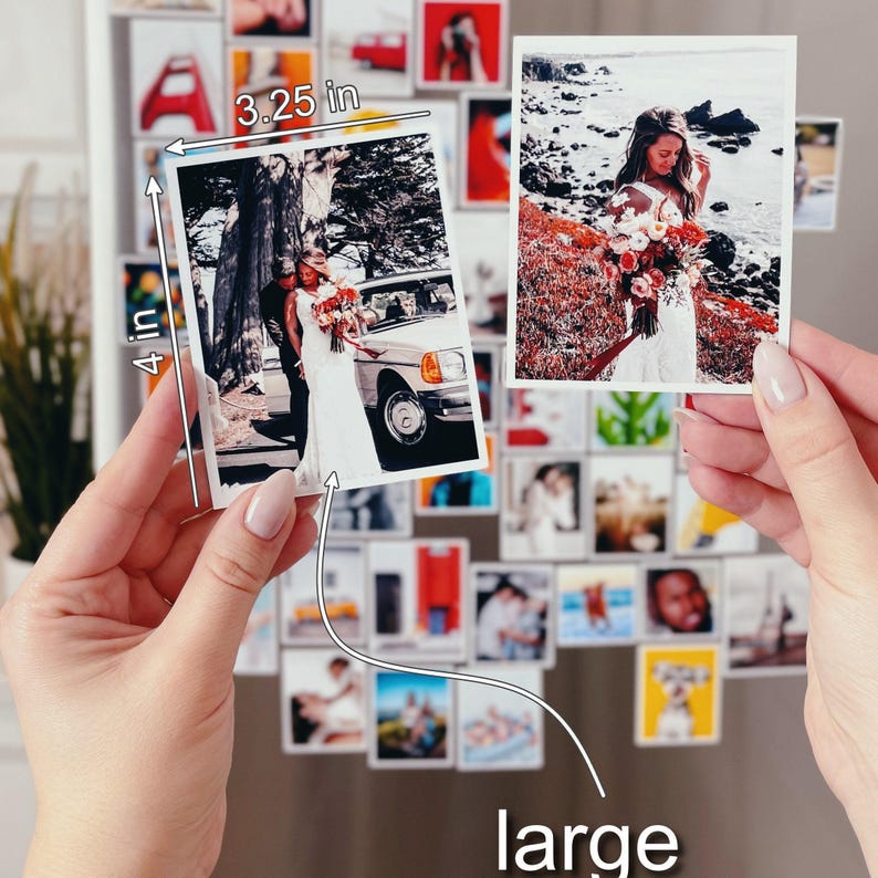 Photo Magnets, Custom Magnets Fridge, Print Photo, Photo Gift for Pet Lover, Personalized Small Photo Magnet, Custom Wallet Size Magnet image 4