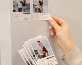 Personalized 2026 Photo Calendar Magnets | Custom Fridge Calendar | Family Keepsake Gift | Home Decor