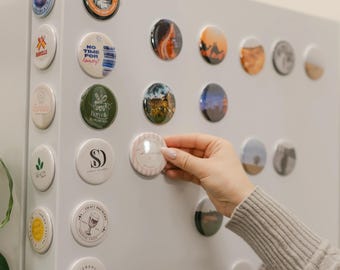 Personalized Round Button Magnets, Company Logo Magnet, Custom Button Magnets for Fridge, Custom Picture Gift