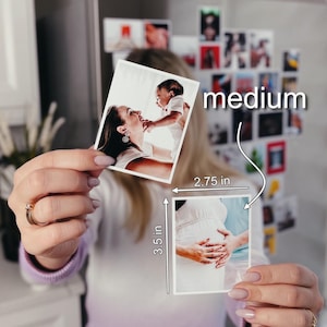 Photo Magnets for Locker Decor Flexible Magnets Set Custom Photo Card Vacation Gift for Memory Personalized Magnets Picture for Fridge image 3