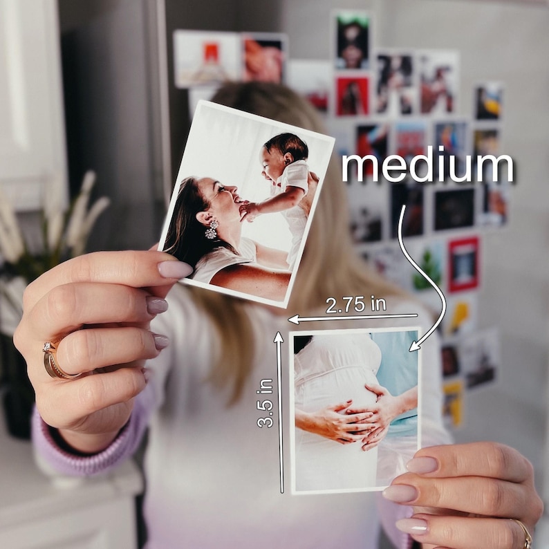 Photo Magnets for Locker Decor Flexible Magnets Set Custom Photo Card Vacation Gift for Memory Personalized Magnets Picture for Fridge image 3