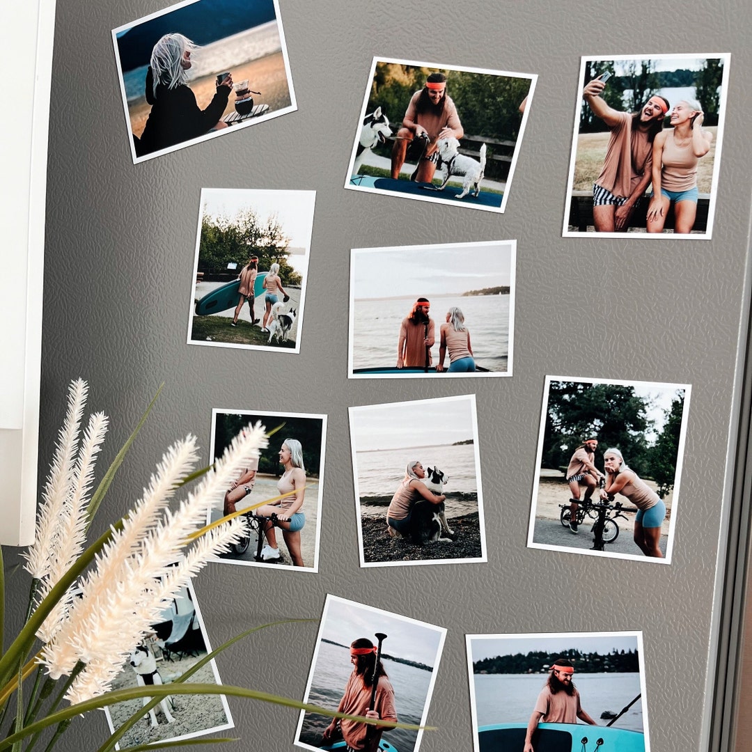Fridge Magnets Photo Custom Magnets Photo Print Holiday Gift Picture  Personalized Magnets Gifts Photo Printing Gift for Mom Guest Gifts 