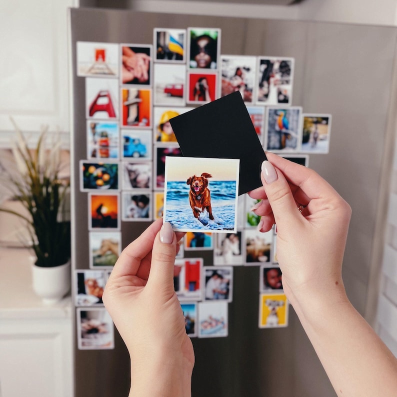 Photo Magnets, Custom Magnets Fridge, Print Photo, Photo Gift for Pet Lover, Personalized Small Photo Magnet, Custom Wallet Size Magnet image 1