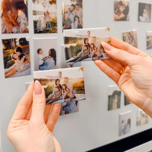 Knopfmagnete mit individuellem Foto: Familienbilder für den Kühlschrank