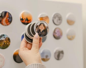 Custom Button Magnets, Round Custom Magnets, Photo Magnets, Fridge Decor, Unique Custom Gifts