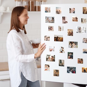 Photo Magnets Personalize Decor Gift Custom Photo Magnets Fridge Small Classic Magnet Room Photo Decor Friends Photo Magnetic Pictures