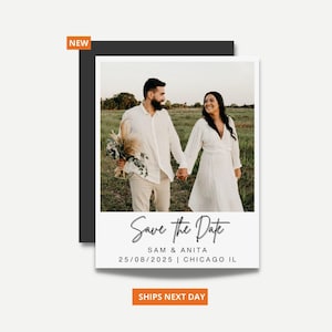 Save the Date Foto Magnet Benutzerdefinierte Hochzeitseinladungskarte Hochzeitsgeschenk Gedruckte Fotoeinladung Personalisierter Fotomagnet für Hochzeiten Gunst